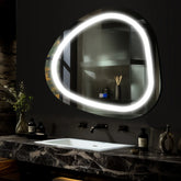 LED Spiegel Asymmetrisch | Touch-Schalter | Anti-Beschlag-Funktion | Kaltweißes Licht - Reyze Seria Salono Model 1